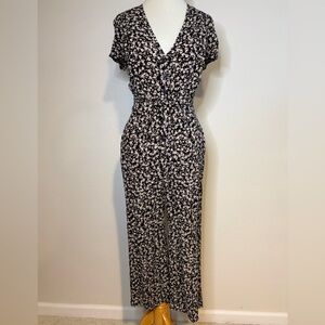 Free People Floral Ankle Length Jumpsuit Size 2